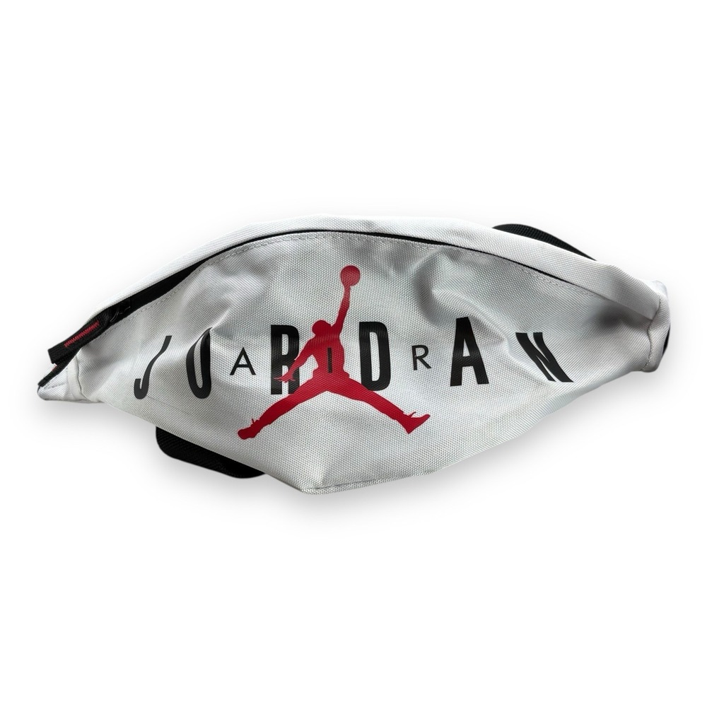 Nike Air Jordan Crossbody Bag White Jumpman Fanny Pack Hip Waist Belt New